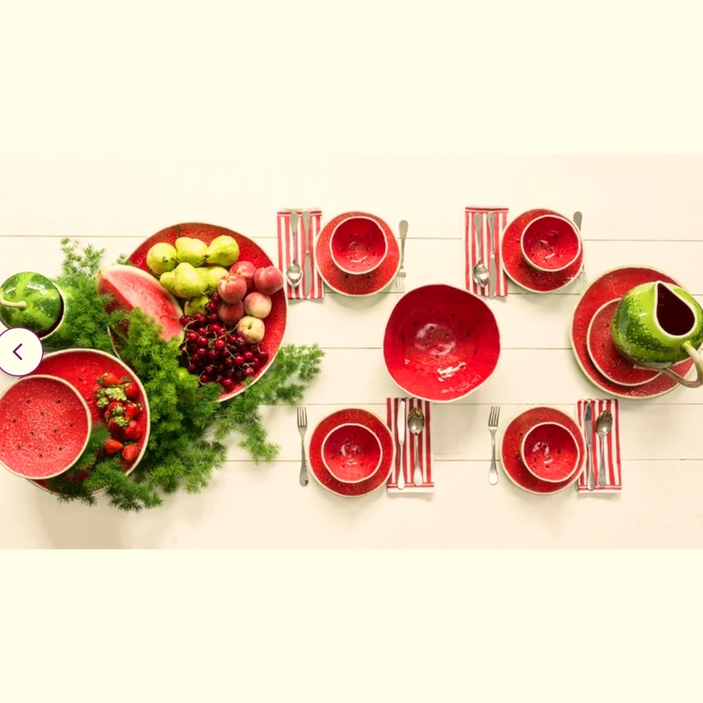 NWOT Beautiful Watermelon 8.5” Round Appetizer or Dessert Plates